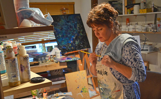 Diane Adolph - in the studio Diane Adolph - in the studio