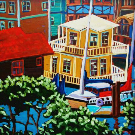 Westbay House Boat - by Diane Adolph